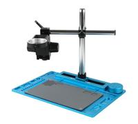 Microscope Accessories Aluminum Alloy Trinocular Binocular Stereo Microscope Adjustable Stand Work Table Durability And Reliable Performance(A)
