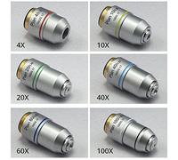 Microscope Accessories Biological Microscope Plan Achromatic Objective Lens 195mm 4x 10x 20x 40x 60x 100x Durability And Reliable Performance(4X)