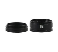 Microscope Accessories Kit 0.3X/0.5X/0.7X/0.75X/1.5X/2X Microscopio Auxiliary Barlow Lens 48mm Thread Mount Microscope Slides(2X Protective Lens)