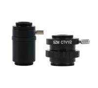 Microscope Accessories Kit 0.5X 0.35X 1X C-Mount Lens SZM 1/2 1/3 Adapter For Trinocular Stereo Microscope Accessories Microscope Slides(SZM 1-2 and 1X)