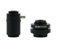 Microscope Accessories Kit 0.5X 0.35X 1X C-Mount Lens SZM 1/2 1/3 Adapter For Trinocular Stereo Microscope Accessories Microscope Slides(SZM 1-3 and 1X)
