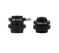 Microscope Accessories Kit 0.5X 0.35X 1X C-Mount Lens SZM 1/2 1/3 Adapter For Trinocular Stereo Microscope Accessories Microscope Slides(SZM CTV 1-2 and 1-3)