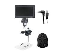 Microscope Accessories Kit 12MP 1200X USB Digital Microscope For Electronic 7 Inch Display 8 LED Magnifier Wire Control Microscope Slides(DM9-Plastic stent)