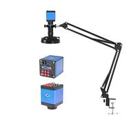 Microscope Accessories Kit 13MP 1080P HDMI USB Industrial Video Microscope Camera 1X-130X Zoom C Mount Lens Remote Control For Digital Image Acquisition Microscope Slides(Full Set 40MMAdapter)