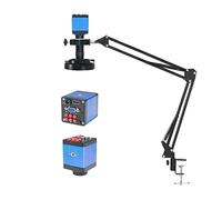 Microscope Accessories Kit 13MP 1080P HDMI USB Industrial Video Microscope Camera 1X-130X Zoom C Mount Lens Remote Control For Digital Image Acquisition Microscope Slides(Full Set 50MMAdapter)