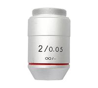 Microscope Accessories Kit 1PC 195 1X/2X Low Magnification Infinity Achromatic Objective Lens For RMS Thread 23.2mm Microscope Slides(2X Infinity)