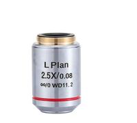 Microscope Accessories Kit 2.5X Microscope Auxiliary Lens for Long Working Distance Flat Field Infinite Infinity Plan Objective Lens for Biological Microscope RMS 20.2mm Microscope Slides