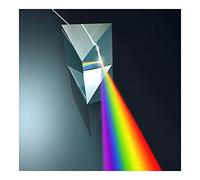 Microscope Accessories Kit 25 * 25 * 80mm Crystal Glass Triple Triangular Equilateral Prism Physics Teach Light Spectrum Microscope Slides