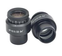 Microscope Accessories Kit 2PCS WF10X Wide Field Eyepiece For Binocular Trinocular Stereo Microscope, 30MM Installation Installation Interface Microscope Slides(Black)
