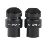 Microscope Accessories Kit 2PCS WF5X WF10X WF15X WF20X WF30X Wide Field Eyepiece For Binocular Trinocular Stereo Installation 30MM Microscope Slides(WF10X-24MM)