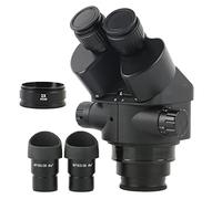 Microscope Accessories Kit 3.5X 7X 45X 90X Binocular Stereo Microscope Head Accessories WF10X/22mm Eyepieces Microscope Slides(7)