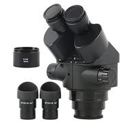 Microscope Accessories Kit 3.5X 7X 45X 90X Binocular Stereo Microscope Head Accessories WF10X/22mm Eyepieces Microscope Slides(6)