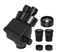 Microscope Accessories Kit 3.5X 7X 45X 90X Binocular Stereo Microscope Head Continuous Zoom WF10X/20mm Eyepiece 0.5X 2X Auxiliary Barlow Lens Microscopio Microscope Slides(7X-90X)