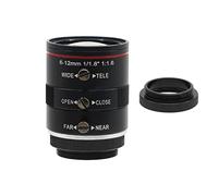 Microscope Accessories Kit 3MP Industrial C_CTV Lens 6mm-12mm Varifocal C Mount 1/1.8 inch Aperture F1.6 for Video IP Cameras machine vision Microscope Slides