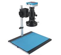 Microscope Accessories Kit 48MP 4K USB HDMI Digital Video Monocular Microscope Camera Continus Zoom 130X 180X C-Mount lens For Soldering Phone Repair Tools Microscope Slides(D 200X set)