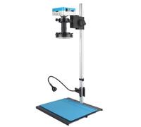 Microscope Accessories Kit 48MP 4K USB HDMI Digital Video Monocular Microscope Camera Continus Zoom 130X 180X C-Mount lens For Soldering Phone Repair Tools Microscope Slides(B 130X extend set)