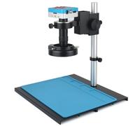 Microscope Accessories Kit 48MP 4K USB HDMI Digital Video Monocular Microscope Camera Continus Zoom 130X 180X C-Mount lens For Soldering Phone Repair Tools Microscope Slides(A 130X set)