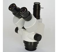 Microscope Accessories Kit 7X-90X Simul-Focal Trinocular Zoom Stereo Microscope Head Video Digital Microscope Body Microscope Slides(SZM45NTR WHITE,7X-45x)