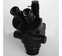 Microscope Accessories Kit 7X-90X Simul-Focal Trinocular Zoom Stereo Microscope Head Video Digital Microscope Body Microscope Slides(SZM45NRE BLACK,7X-45x)