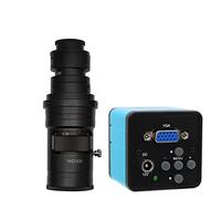 Microscope Accessories Kit Adjustable Magnification 130X 200X 250X Zoom C Mount Lens Full H_D VGA USB Industry Video Digital Microscope Camera CMOS Microscope Slides(VGA 0.4x C mount)