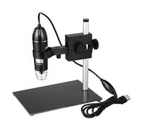 Microscope Accessories Kit Adjustable USB Digital Microscope 1600X 8 LED Electronic Microscope Zoom Camera Lift Stand Microscope Slides