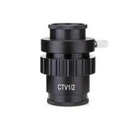 Microscope Accessories Kit CTV 1/2 1/3 1X Adapter 0.3X 0.5X C mount Lens Adapter Fit For SZM Video Digital Camera Trinocular Stereo Microscope Accessories Microscope Slides(0.3X and CTV 1-3)