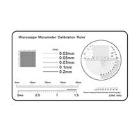 Microscope Accessories Kit Film Point Gauge Soft Ruler Microscope Micrometer Calibration Microscope Slides(75x45mm B)