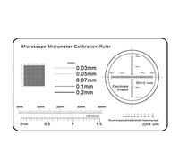 Microscope Accessories Kit Film Point Gauge Soft Ruler Microscope Micrometer Calibration Microscope Slides(75x45mm A)