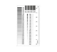Microscope Accessories Kit Film Point Gauge Soft Ruler Microscope Micrometer PET Calibration Ruler Dot Line Gauge Crack Contrast Stain Card Microscope Slides(06-1 with film)
