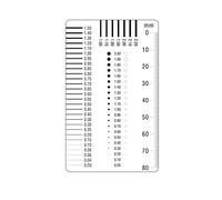 Microscope Accessories Kit Film Point Gauge Soft Ruler Microscope Micrometer PET Calibration Ruler Dot Line Gauge Crack Contrast Stain Card Microscope Slides(06-1 with film-01)