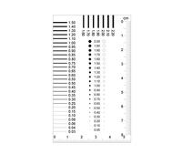 Microscope Accessories Kit Film Point Gauge Soft Ruler Microscope Micrometer PET Calibration Ruler Dot Line Gauge Crack Contrast Stain Card Microscope Slides(06-2 without film)