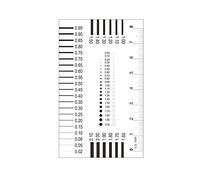 Microscope Accessories Kit Film Point Gauge Soft Ruler Microscope Micrometer PET Calibration Ruler Dot Line Gauge Crack Contrast Stain Card Microscope Slides(06-4 without film)