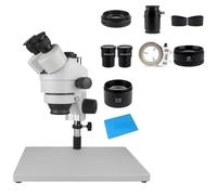 Microscope Accessories Kit For Phone PCB Soldering Repair Lab Industrial 7X 45X Simul-focal Trinocular Stereo Microscope USB Digital 1080P VGA HDMI Camera Microscope Slides(White,3.5X-90X)
