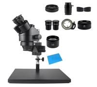 Microscope Accessories Kit For Phone PCB Soldering Repair Lab Industrial 7X 45X Simul-focal Trinocular Stereo Microscope USB Digital 1080P VGA HDMI Camera Microscope Slides(Black,3.5X-90X)