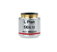 Microscope Accessories Kit Infinity Plan Phase Contrast Objective Lens for Metallographic Microscope 2.5X 5X 10X 20X 50X 100X Long Working Distance Microscope Slides(5X)