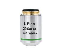 Microscope Accessories Kit Infinity Plan Phase Contrast Objective Lens for Metallographic Microscope 2.5X 5X 10X 20X 50X 100X Long Working Distance Microscope Slides(20X)