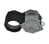 Microscope Accessories Kit Magnifier 10X Metal Pocket Magnifying Glass Foldable Optical Lens For Jewelery Loupe Folding Jeweler Microscope Slides