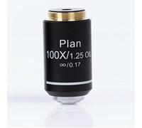 Microscope Accessories Kit Microscope Infinity Plan Objective Lens 195mm Achromatic Infinity Plan Objective Lens 4X 10X 40X 100X Biological Microscope Parts Microscope Slides(1PC 100X)