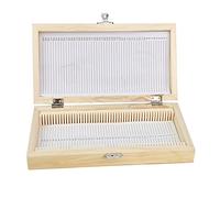 Microscope Accessories Kit Microscope Slide Box Case Portable Wooden Storage Box Holding 50pcs Microscope Slides Microscope Slides