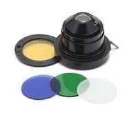 Microscope Accessories Kit NA1.25 Condenser Convergent Light Iris Diaphragm Aperture for Double Mechanical Platform Biological Microscope with Filter Microscope Slides(With Green Filter)