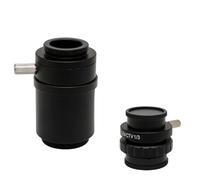 Microscope Accessories Kit SZM CTV 1/2 1/3 1X Adapter 0.3X 0.5X C Mount Lens Adapter For Trinocular Stereo Microscope Microscope Slides(1X and CTV 1-3)