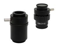 Microscope Accessories Kit SZM CTV 1/2 1/3 1X Adapter 0.3X 0.5X C Mount Lens Adapter For Trinocular Stereo Microscope Microscope Slides(1X and CTV 1-2)