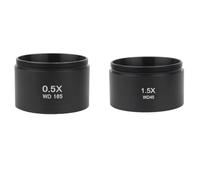 Microscope Accessories Kit WD165 0.5X 0.7X 0.75X 1.5X 2.0X Auxiliary Lens Thread 48mm Barlow Lens For Stereo Microscope Microscope Slides(0.5X 1.5X)