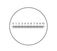 Microscope Accessories Kit X=10 Mm Ocular Micrometer For Microscope, DIV 0.1 Mm Reticle Ruler Horizontal Measuring Eyepiece Calibration Diameter 20 Mm 29 Mm Microscope Slides(Diameter 20.4 mm)