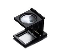 Microscope Accessories Scale Pointer 2 LED Magnifier 10x Foldable Metal Printing Fabric Magnifying Glass Black Textile Loupe Handheld Loupe Durability And Reliable Performance