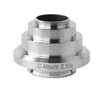 Microscope Accessories Trinocular Microscope C Mount Adaptor 0.35x 0.5x 0.7x 0.8x 1x 1.2x C Mount Camera Adapter Durability And Reliable Performance(0.55X)