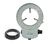 Microscope Accessories White/Black Adjustable 6500K 5500K 144 LED Ring Light illuminator Lamp for Industry Stereo Microscope Durability And Reliable Performance(White shell 6500K)