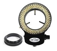 Microscope Accessories White/Black Adjustable 6500K 5500K 144 LED Ring Light illuminator Lamp for Industry Stereo Microscope Durability And Reliable Performance(Black shell 6500K)