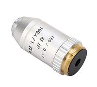 Microscope Achromatic Objective Lens, Corrosion Resistance Achromatic Microscope Objective Lens Brass Stainless Steel 100X for School