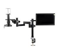 Microscope Autofocus PC Measuring Video Microscope Camera 11.6" LCD Collapsible Deskto Stand Set For PCB Soldering,B,120X Lens